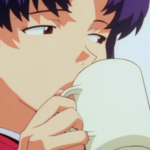 A person drinking a cup of Coffeemanga